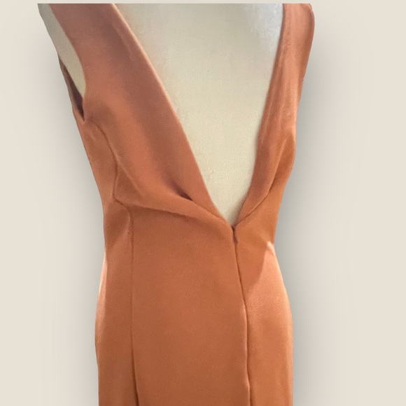 Expo nite bodycon scuba dress  12 💯 USA Made back zipper/slit/gold nugget - Picture 7 of 8